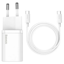 Сетевое зарядное устройство Baseus 25W USB-C  с кабелем Белое