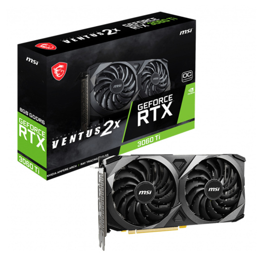 Видеокарта MSI GeForce RTX 3060Ti VENTUS 2X OCV1 8GB LHR