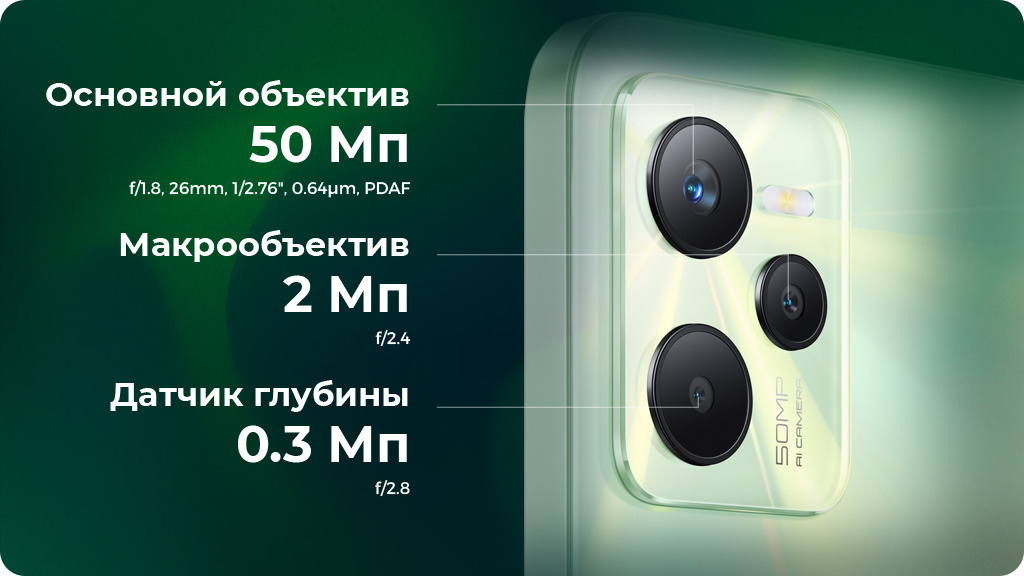 Realme C35 4/128Gb Зеленый Global Version