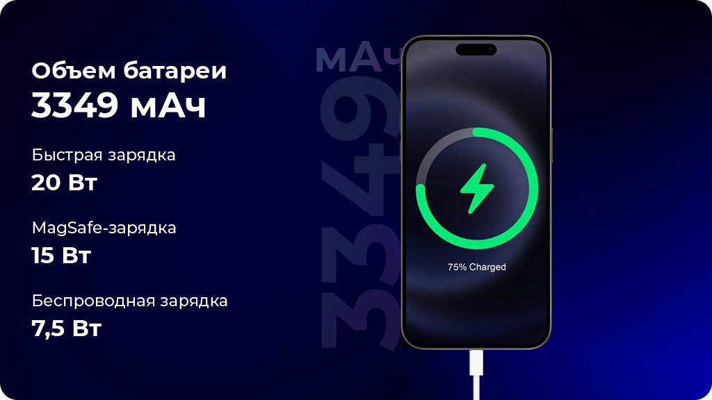 Apple iPhone 15 128 ГБ Midnight nano SIM + eSIM