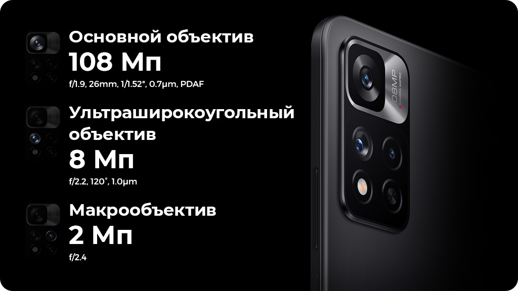 Xiaomi Redmi Note 11 Pro+ 5G 8/256Gb Графит Global Version